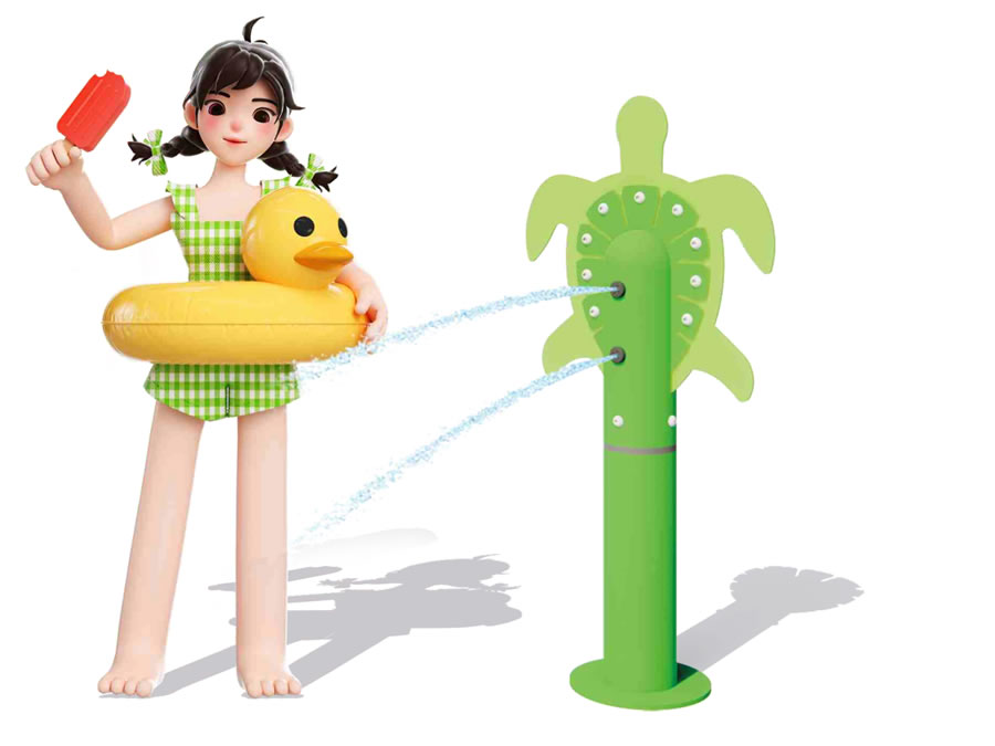 海龜水槍戲水小品